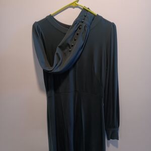 Elegant Dark Green Long Sleeve Dress